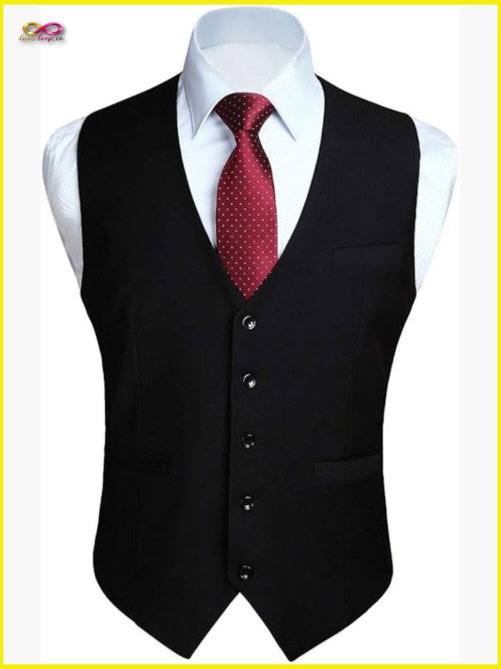Classic Slim Fit Waistcoat Vest Formal Business Wedding Tuxedo Wear